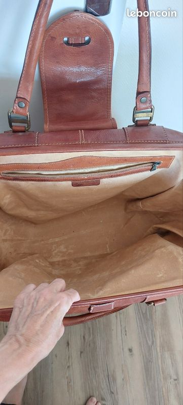 Grand sac de voyage en cuir vintage La Bagag (image 8)