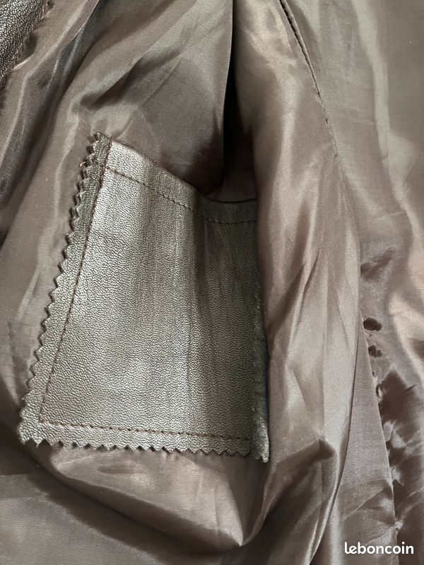 Vends veste cuir femme marron marque Verazzano (image 4)