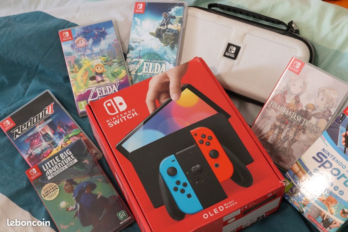 Switch Oled avec 6 jeux (image 2)