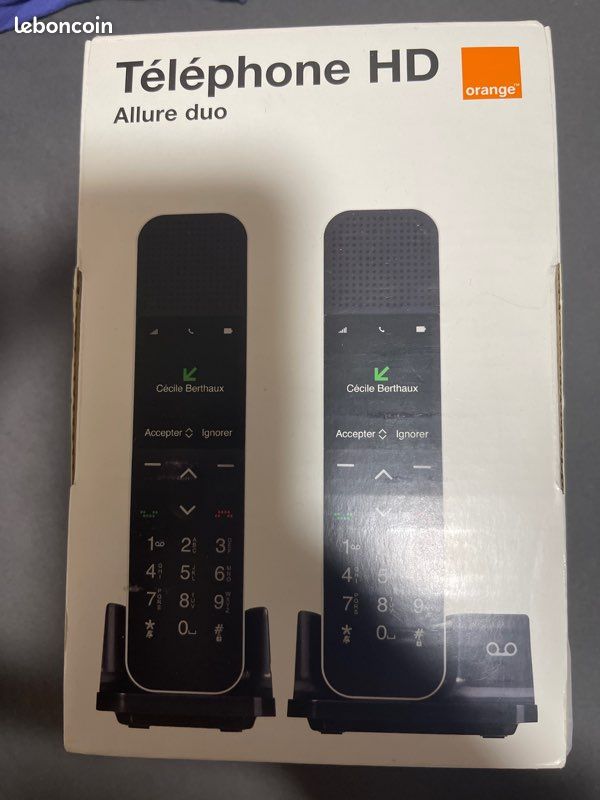 Téléphone fixe HD DUO Allure Orange (image 1)