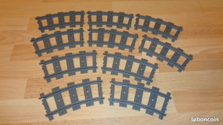 Lot de 10 rails courbes compatibles pour trains et tramways (image 8)