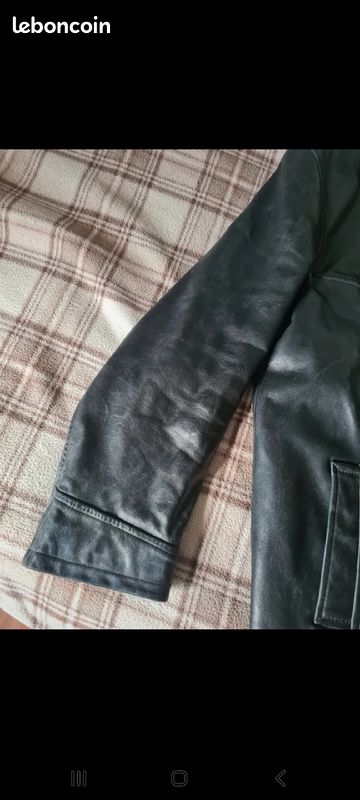 Manteau en cuir noir (image 5)