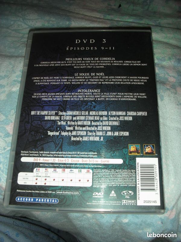 Vent 3 dvd buffy saison 3 parti1 au pris de 7 euros livraison mondiale relais 3 euros (image 6)