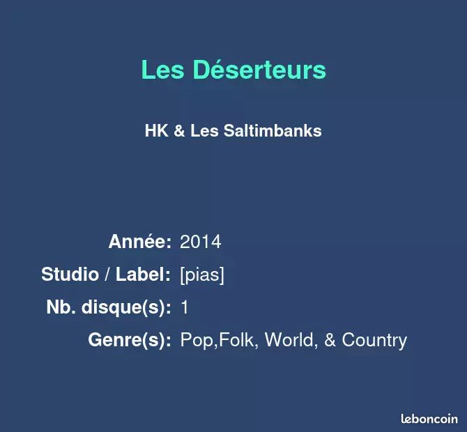 Les Déserteurs - HK & Les Saltimbanks (image 2)