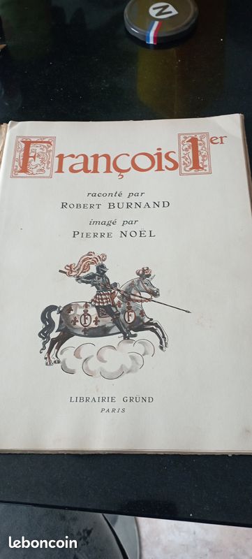 Livre ancien françois 1er 1936 (image 2)