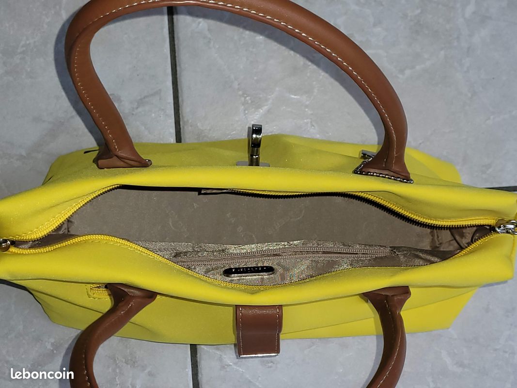 Sac à main jaune La Bagagerie (image 8)