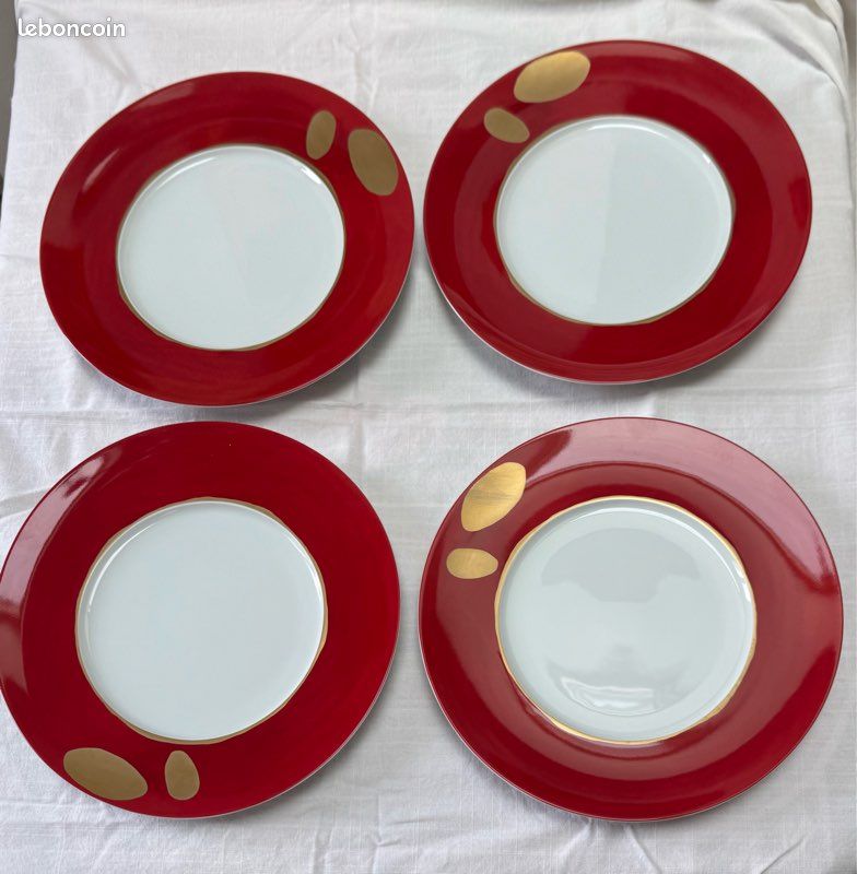 Médard De Noblat Sania Brillant - Coffret 6 Assiettes Dessert Porcelaine Fine 21.5 Cm