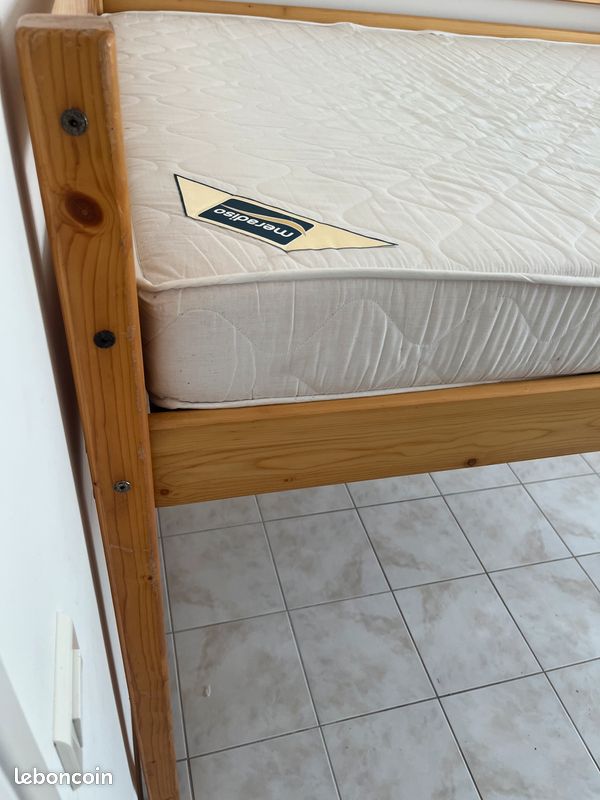 Lit Double Grande Hauteur avec Sommier et Matelas (image 7)