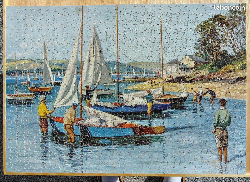 ANCIEN PUZZLE VERA APOLLO - 500 PIECES BOIS -Port en bessin