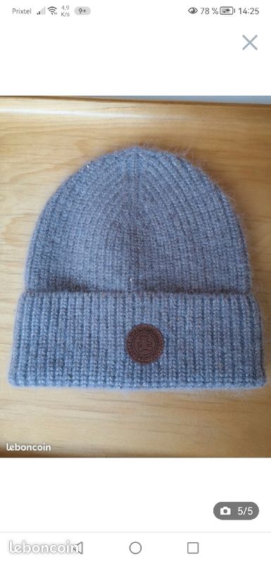 ✴️Bonnet Lulu Castagnette, Neuf, Laine Angora (image 1)