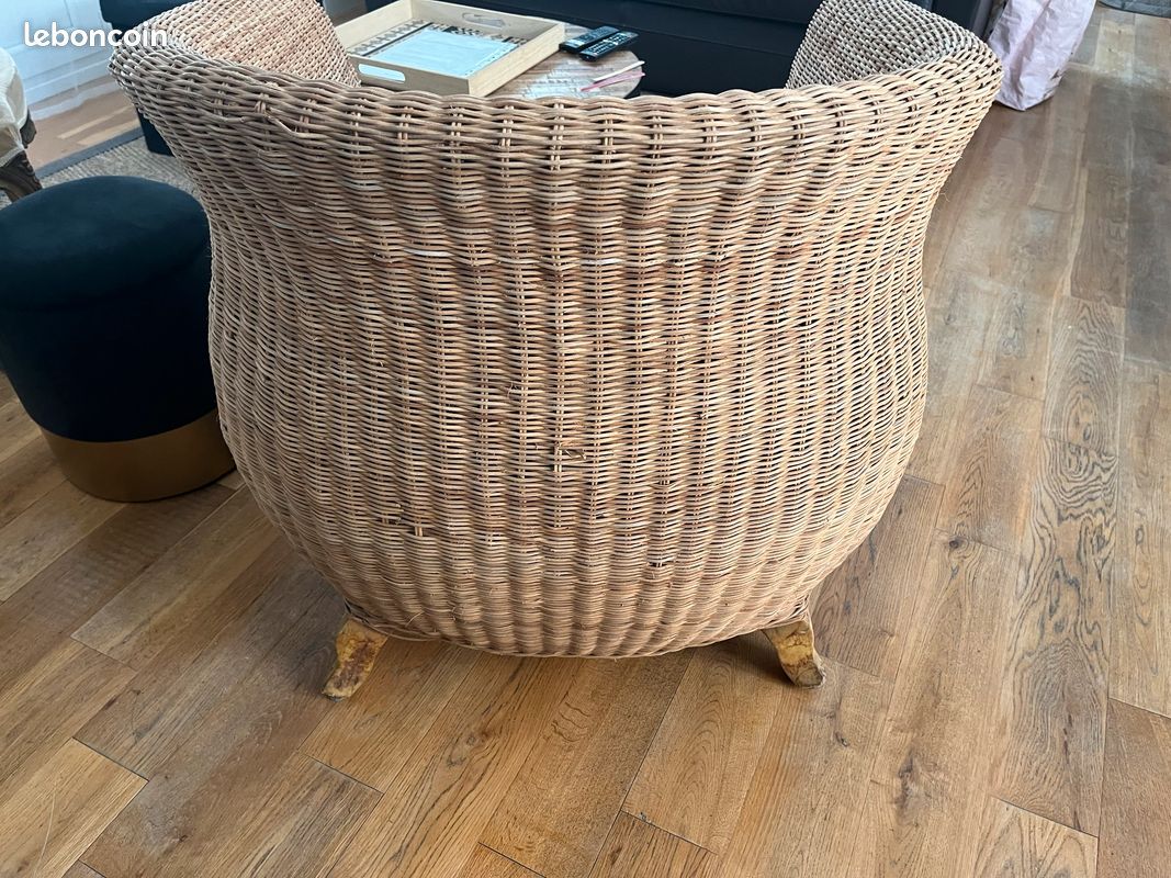 Fauteuil en rotin (image 4)