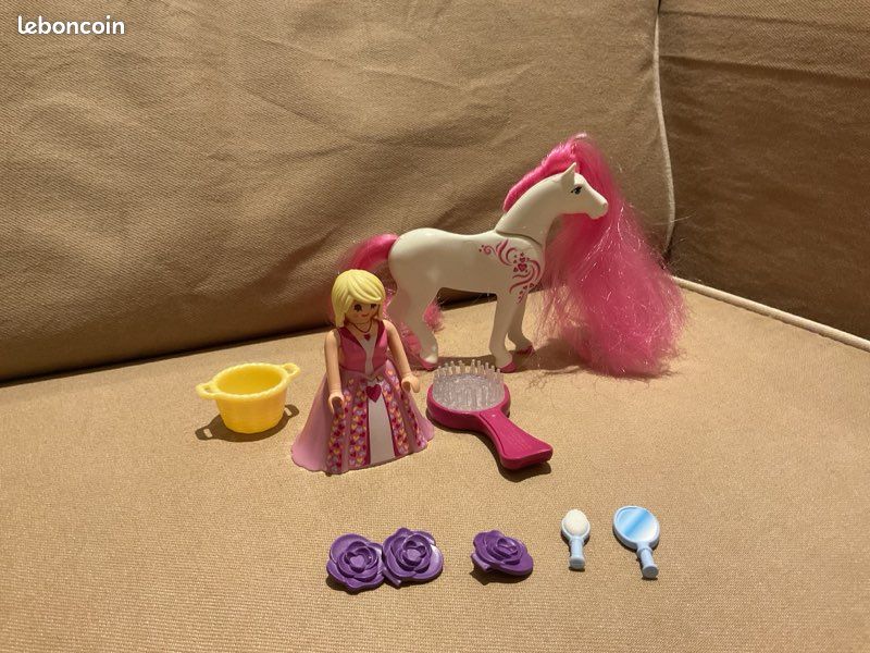 Playmobil 6166 princesse rose avec cheval à coiffer (image 2)