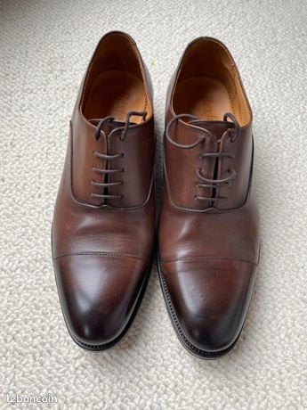 Chaussures Delaware Richelieu LOUIS VUITTON T44 cuir marron