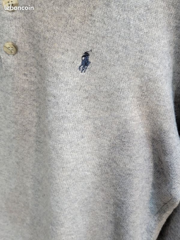 Pull laine gris vintage Ralph Lauren (image 3)