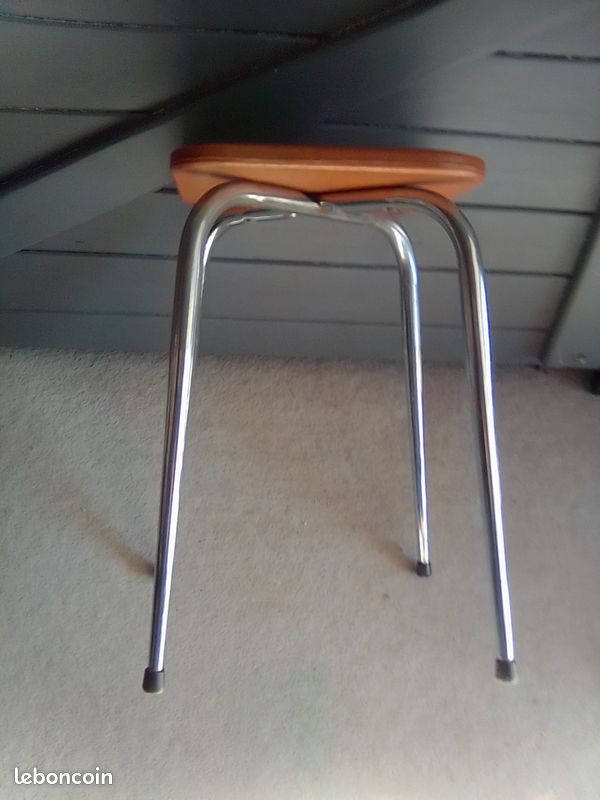 Tabouret vintage skaï (image 2)