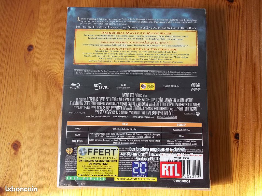 Harry Poter 'le sang mélé' Blu Ray 2disc (image 2)
