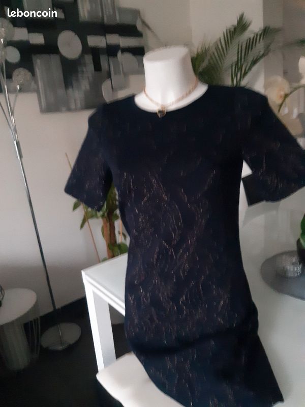 Une robe bleu marine taille 36 marque Camaieu (image 6)