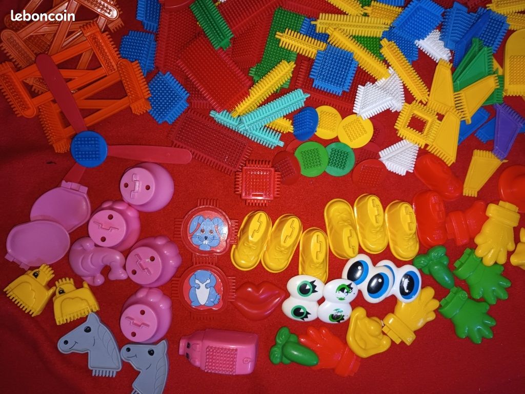 1,6kg de Clipo Clipos Animaux, Têtes, Roues, etc Playskool