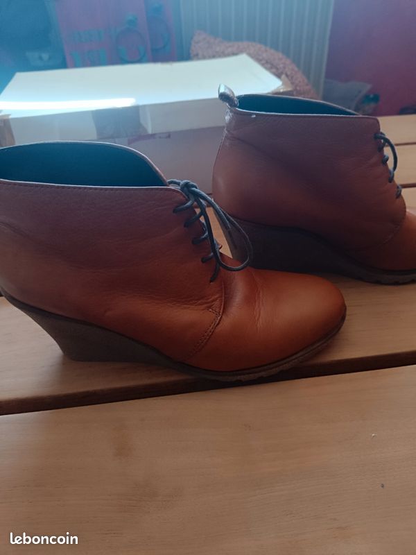 Bottines compensées en cuir Très bon état (image 20)