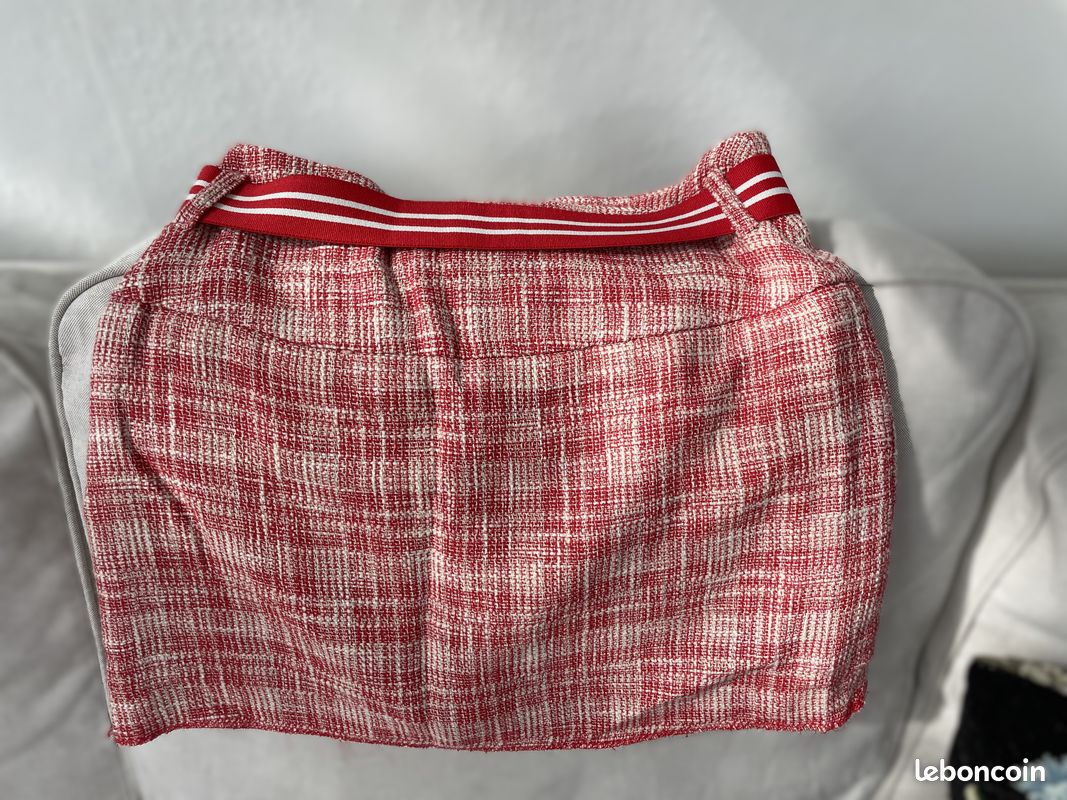 Mini-jupe Mango vintage (elle a 20 ans) taille 36 avec ceinture blanche et rouge très bon état (image 10)