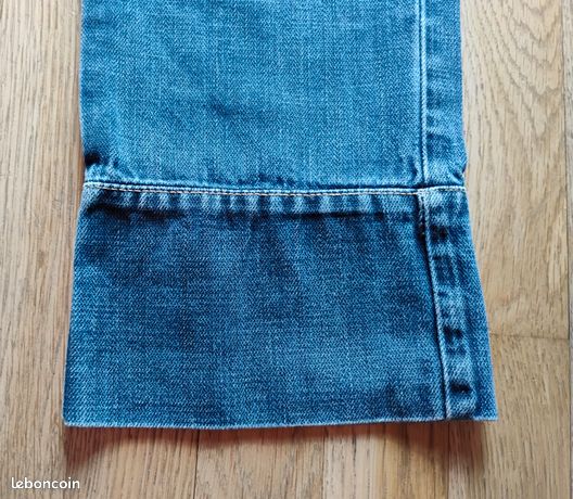 Lot De 2 Pantalons Taille 42 - Chino EDC Gris & Pantacourt Jeans CHEYENNE Bleu - Occasion Très Bon état