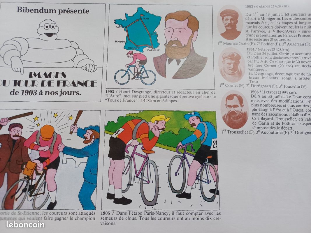 Livre Ancien Cyclisme : Images Du Tour De France 1903 à Nos Jours - Michelin 1975 (Bel état)