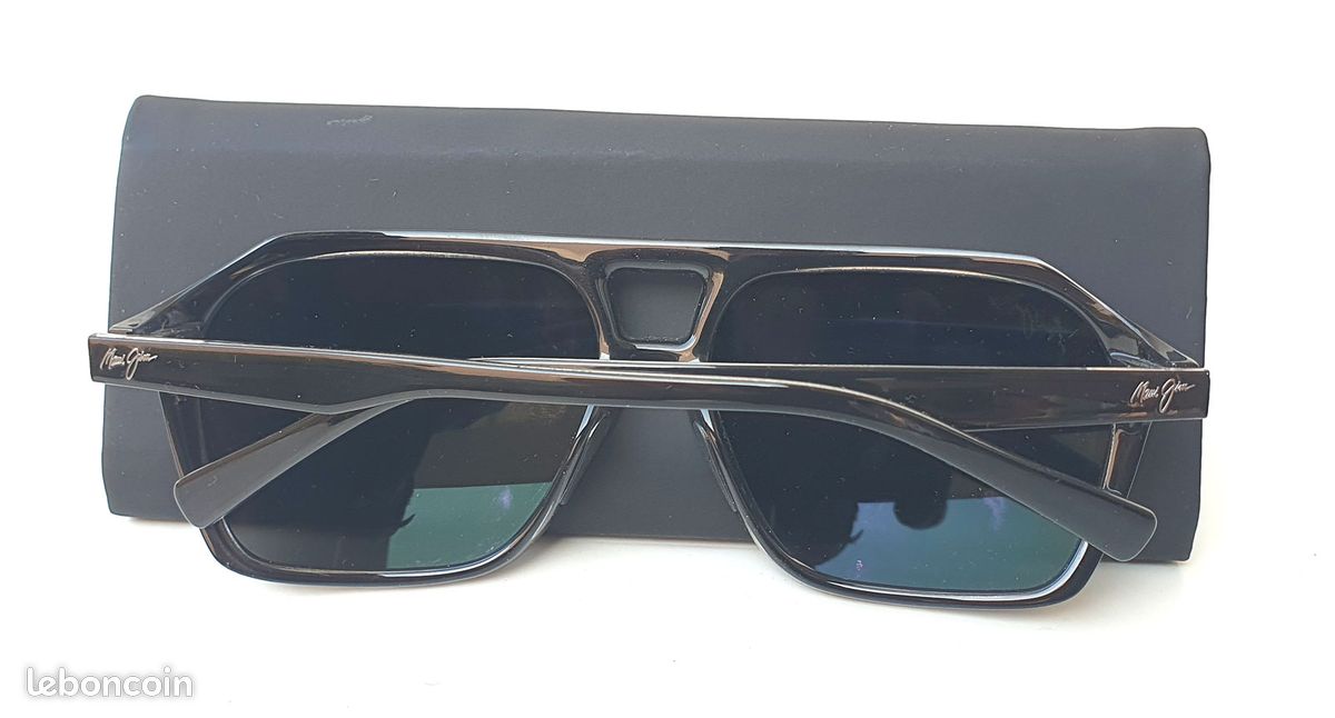 Maui jim lunettes de soleil polarisees aviateur wedges stg-bg mj880-02 57/16 135 (image 8)