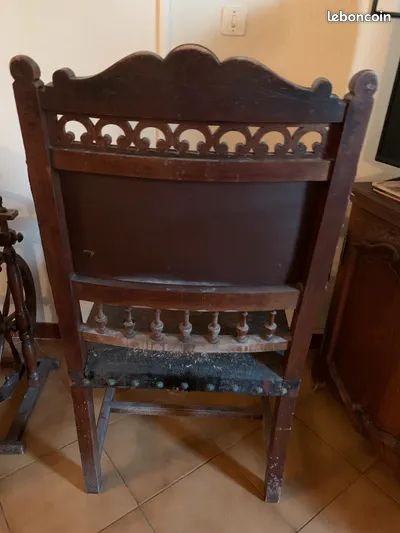 Magnifique fauteuil vintage style Henri II (image 2)