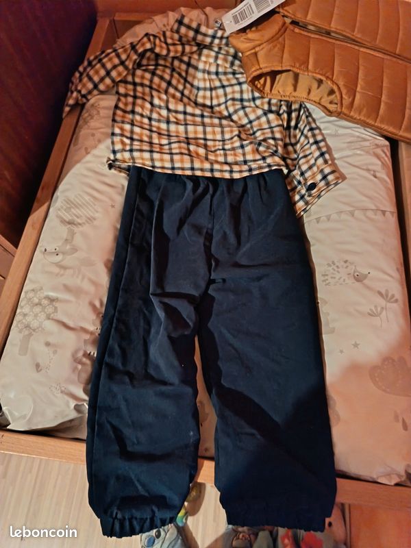 Ensemble pantalon chemise et veste garçon 23 mois (image 3)