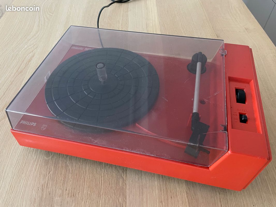 Tourne Disque Vintage Philips Music 5120 Orange - Vendu
