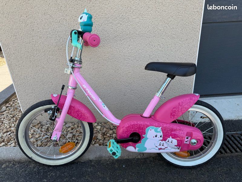 Vélo enfant fille décathlon 14p avec accessoires (image 10)