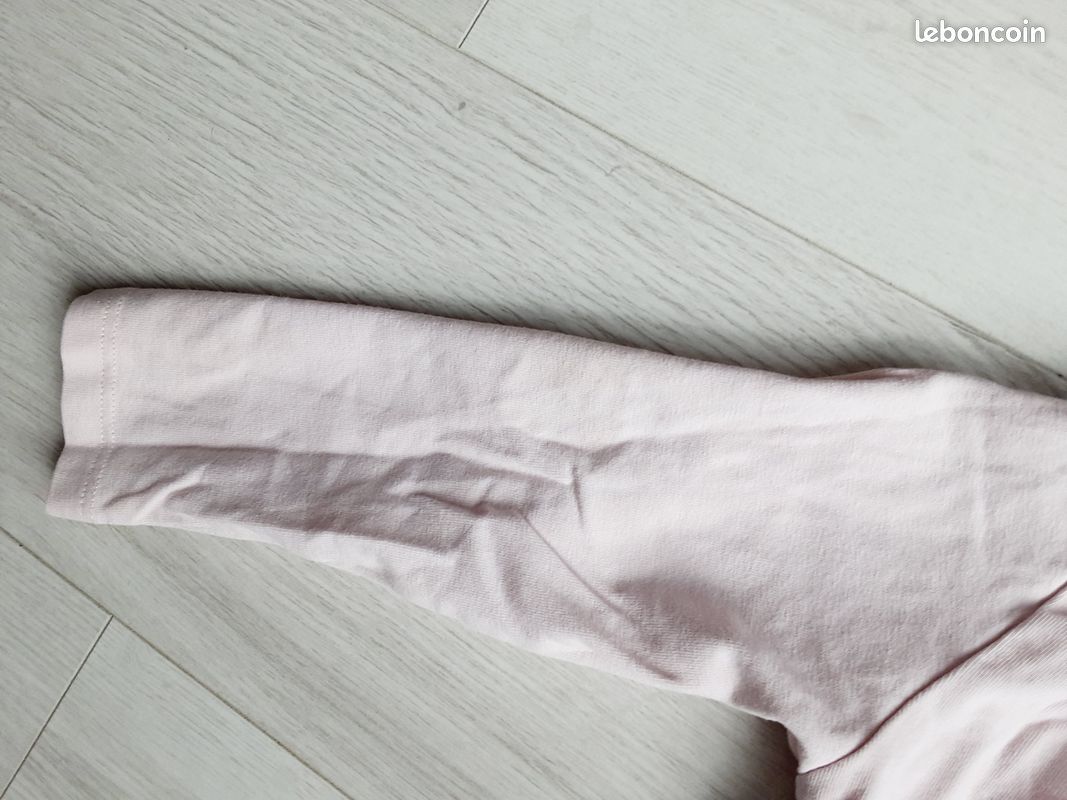 Vêtement fille tee-shirt manches longues rose lapin Vert Baudet 3 ans (image 3)