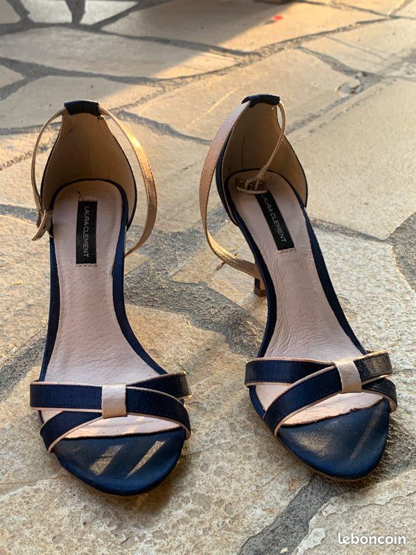 Sandales bleues T37 (image 1)