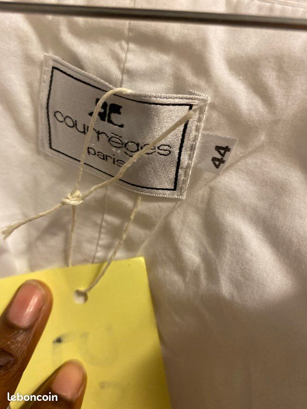 Chemise blanche courrèges paris 44 (image 2)