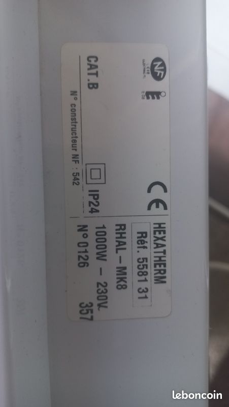 Radiateur électrique 1000W (image 3)