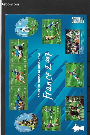 Timbre Coupe Du Monde Rugby 2007 pas cher - Meilleures ofes sur le neuf et l'occasion