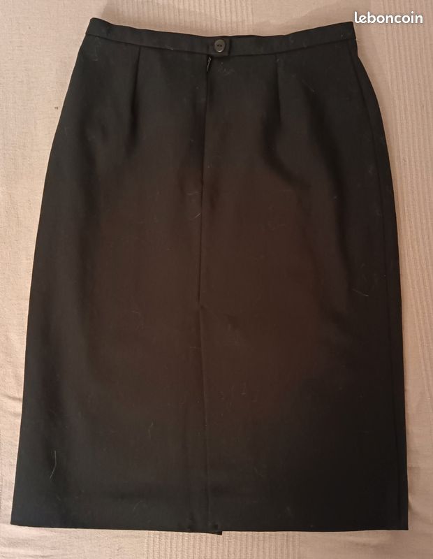 Jupe Longue Noire Habillée Taille 38 - En Viscose, Style Maxi Midi, Occasion Très Bon état