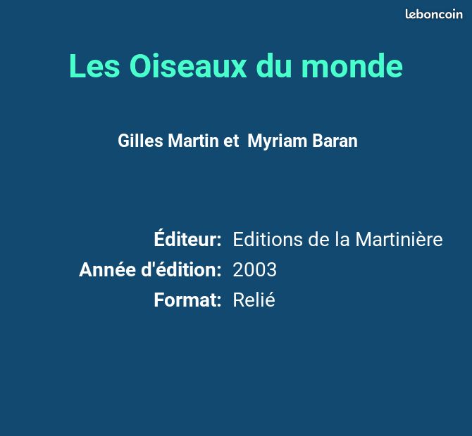 Les Oiseaux du monde - Gilles Martin et Myriam Baran (image 2)