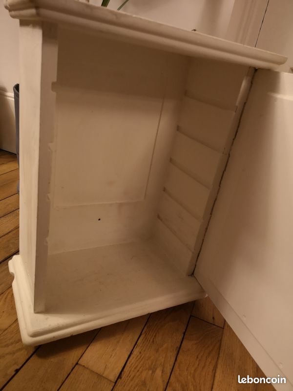 Petite armoire de toilette avec miroir ancienne en bois (image 3)
