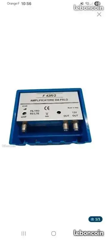 Amplificateur d'antenne TV avec filtre Lte/5G (image 1)