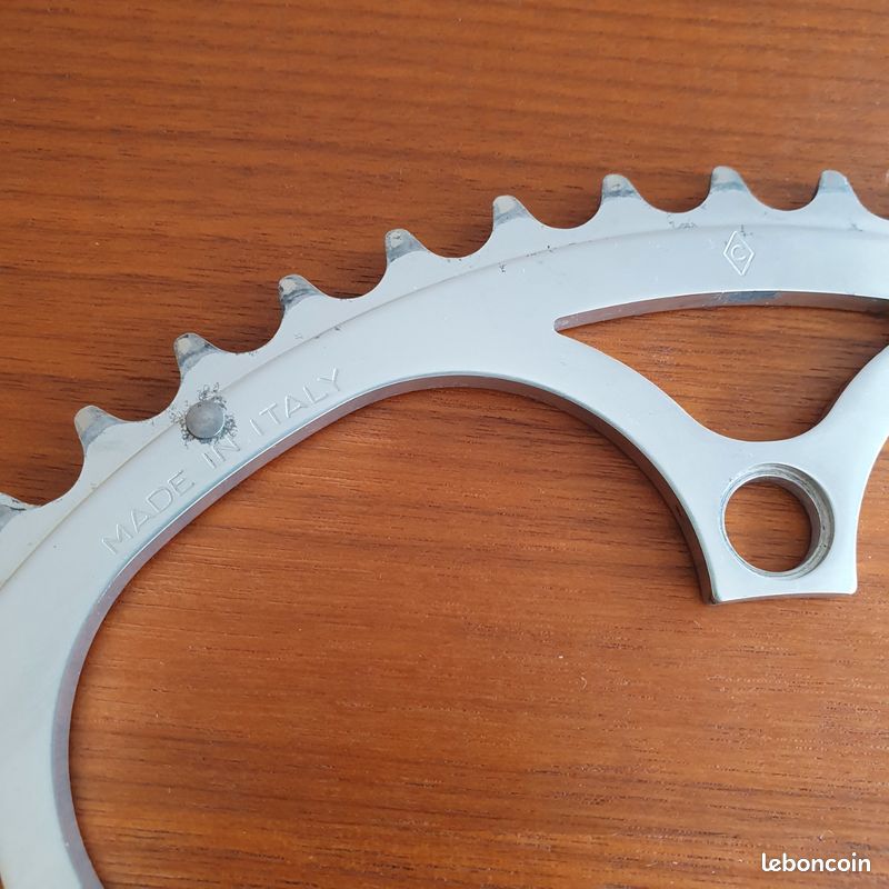 Plateau Campagnolo 39 Dents - 135 BCD - Argent - Made In Italy - Vintage Route
