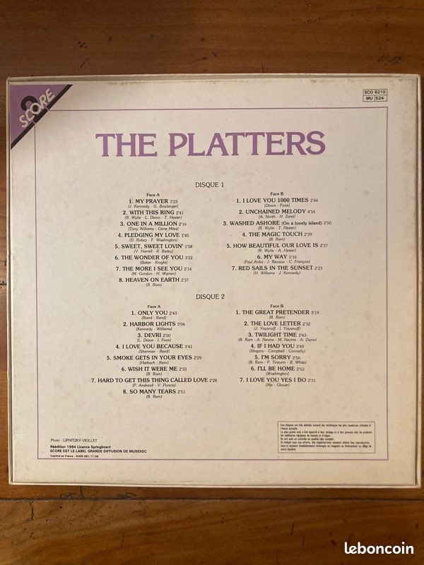 Coffret 2 Vinyls The Platters (image 2)