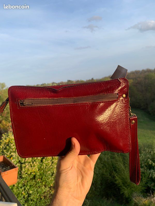 Pochette en cuir véritable made in france (image 3)