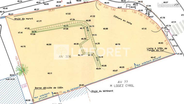 Terrain 816 m² Condette