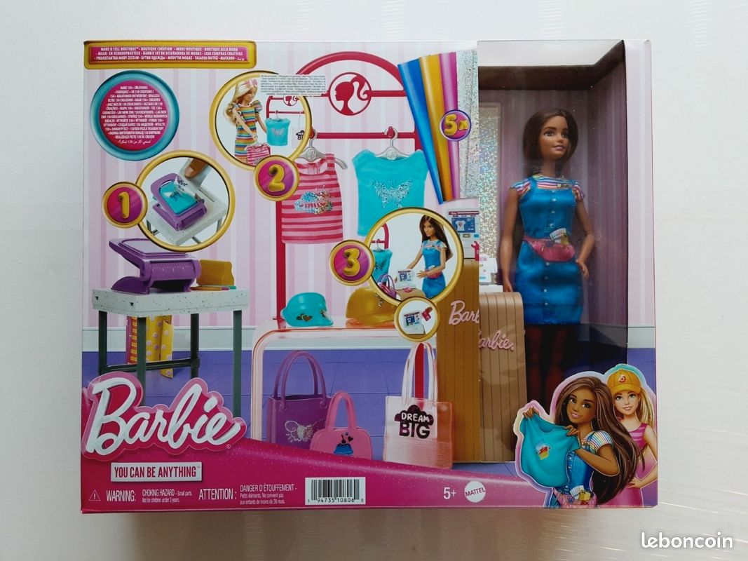 Barbie Coffret Boutique Créations avec Portant Multi Creation MATTEL Neuf scellé (image 1)