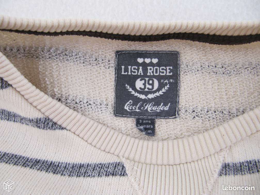 Sweat à rayures LISA ROSE 3 ans (image 3)