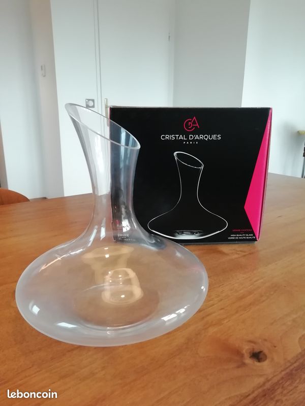 Carafe à Vin Cristal D’Arques 1,8L - Système Anti-Goutte - Aération Optimale - Lave-vaissable