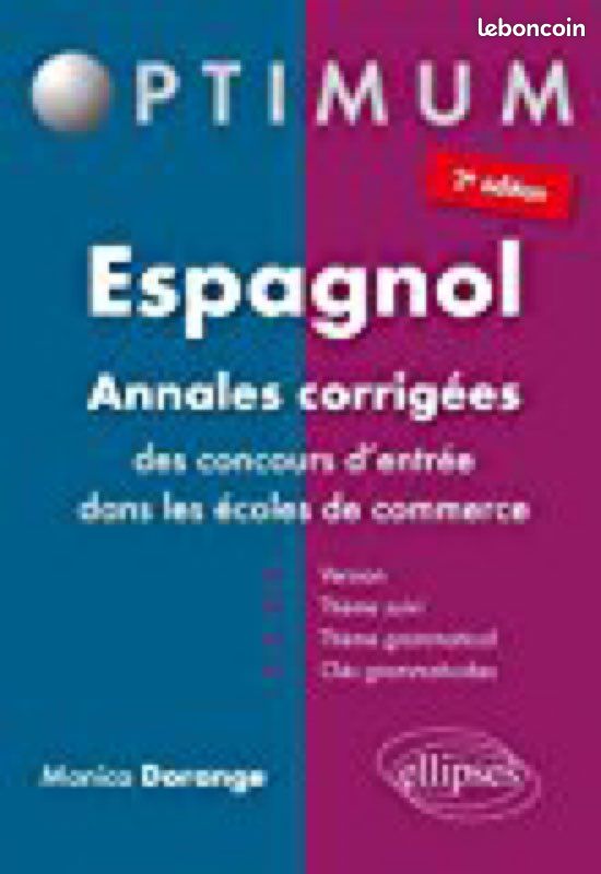 Espagnol annales corrigées ecoles de commerce Optimum (image 1)
