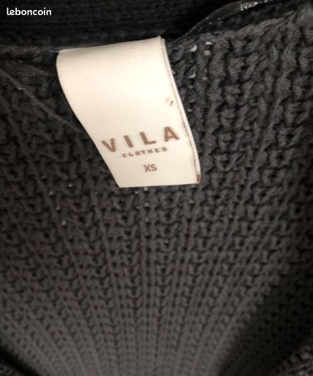 Gilet gris et noir Vila taille XS (image 2)