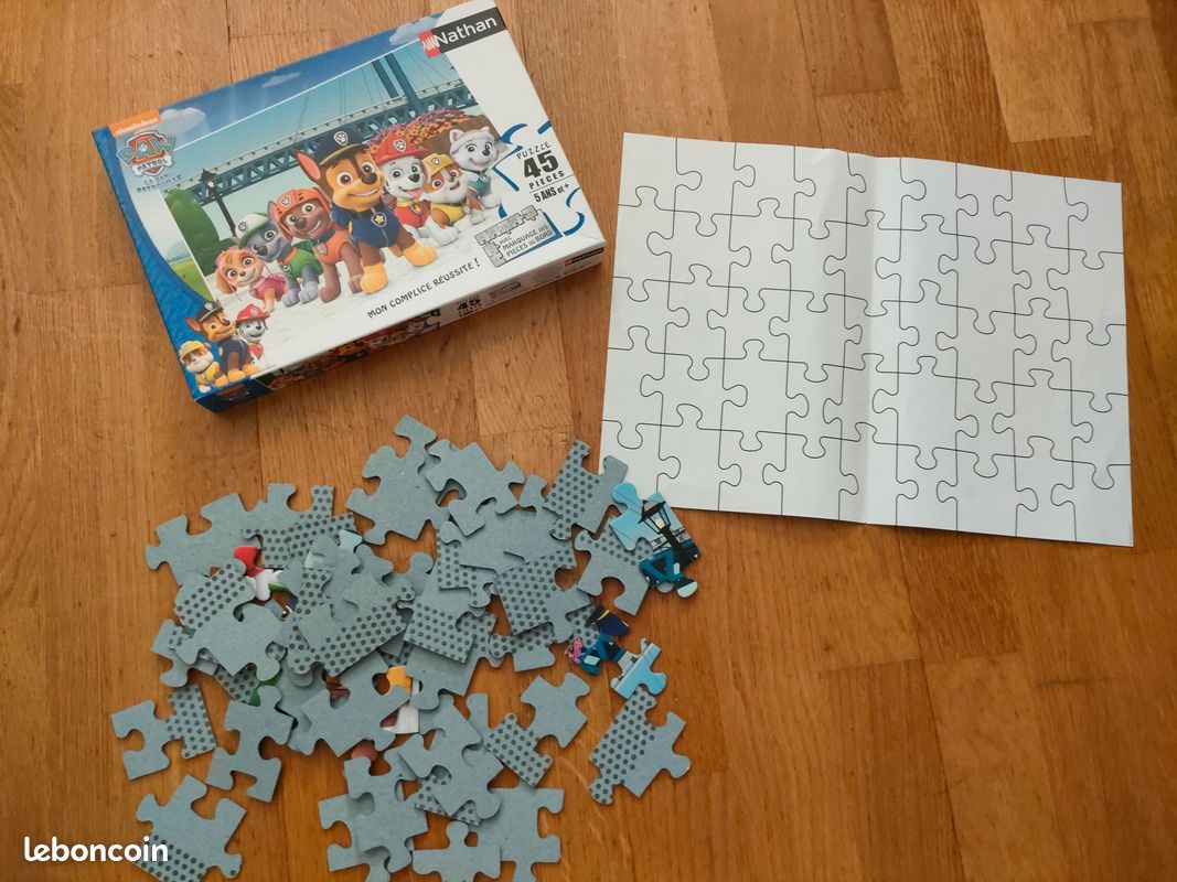 Lot de 2 puzzles Nathan - 45p - Cars et Pat patrouille (image 2)